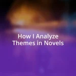 How I Analyze Themes in Novels