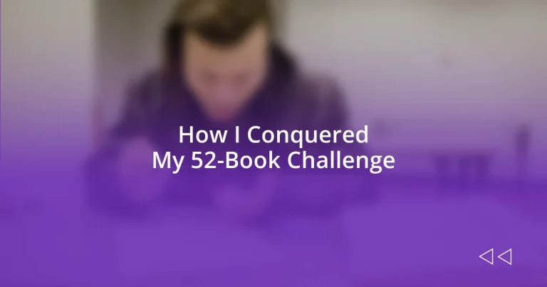 How I Conquered My 52-Book Challenge