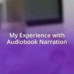 My Experience with Audiobook Narration